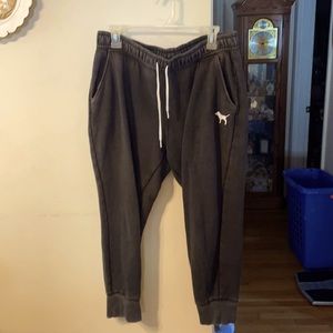 PINK VS black joggers